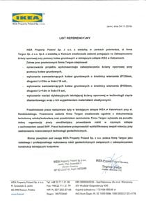List referencyjny TERGON geoinżynieria naprawa kontrukcji żelbetowych Warszawa Kielce