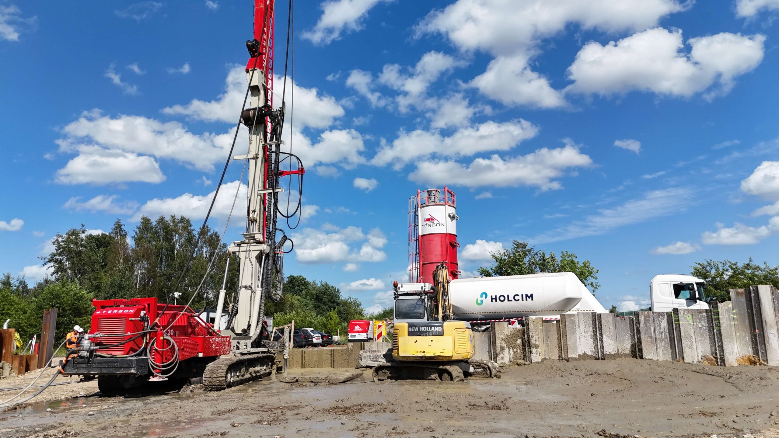 Prace geotechniczne - ujęcie z drona